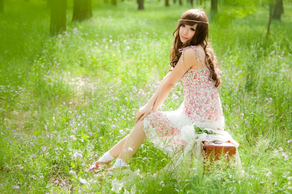 美女壁纸：小清新美女